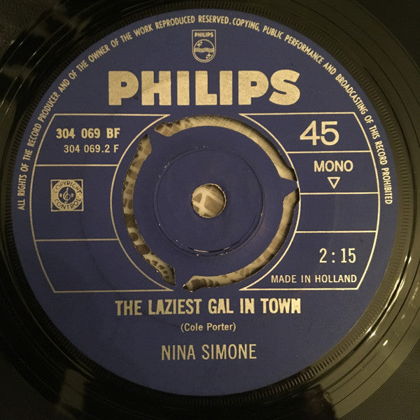 Nina Simone : Don't Let Me Be Misunderstood / The Laziest Gal In Town (7", Single, Mono)