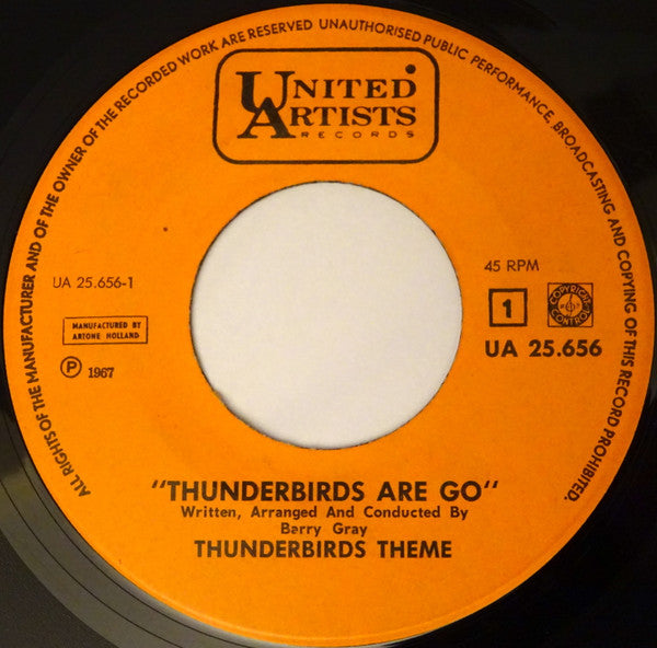 Barry Gray : Thunderbirds Theme / Reprise (7", Single, Mono)