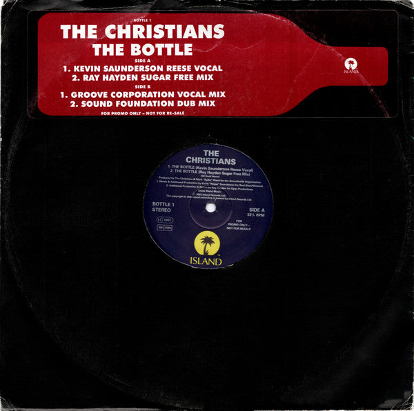 The Christians : The Bottle (12", Promo)