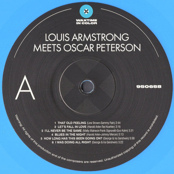 Louis Armstrong Meets Oscar Peterson : Louis Armstrong Meets Oscar Peterson (LP, Album, Ltd, RE, Blu)