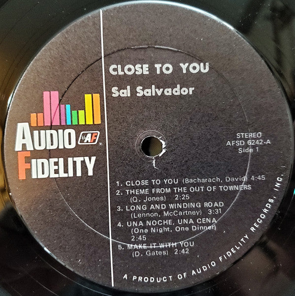 Sal Salvador And His Orchestra : Close To You (LP, Album)