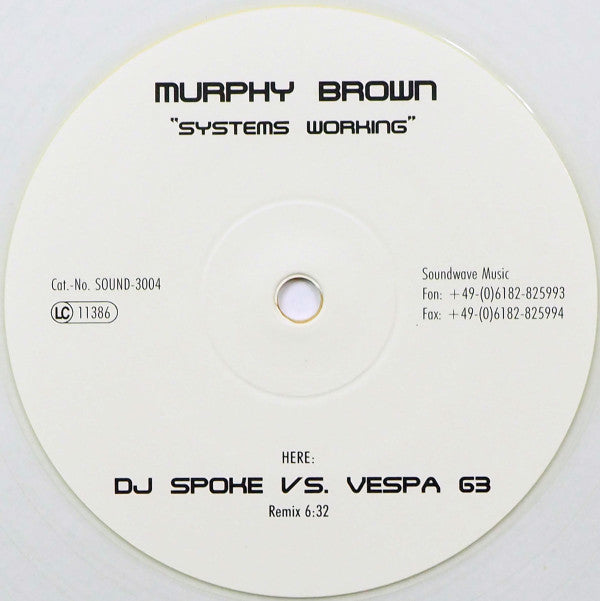 Murphy Brown : Systems Working (12", Cle)
