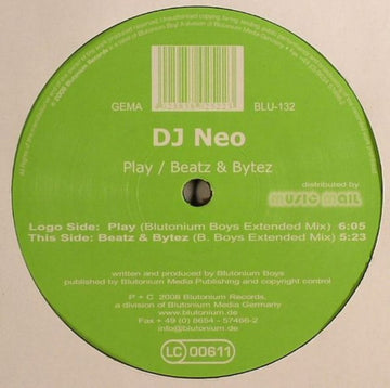 DJ Neo : Play / Beatz & Bytez (12")