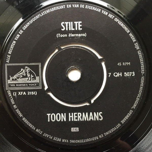 Toon Hermans : Vader Gaat Op Stap / Stilte (7", Single, RE, 4-P)