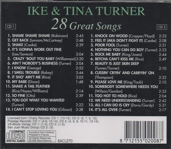 Ike & Tina Turner : 28 Great Songs (2xCD, Comp)