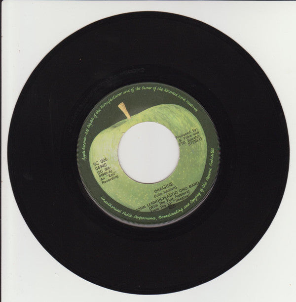 John Lennon - The Plastic Ono Band With The Flux Fiddlers : Imagine (7", Single, Lar)