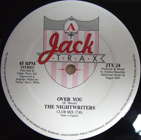 The Nightwriters* : Over You (12", Ltd)