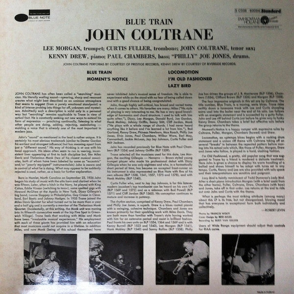 John Coltrane : Blue Train (LP, Album, RE)