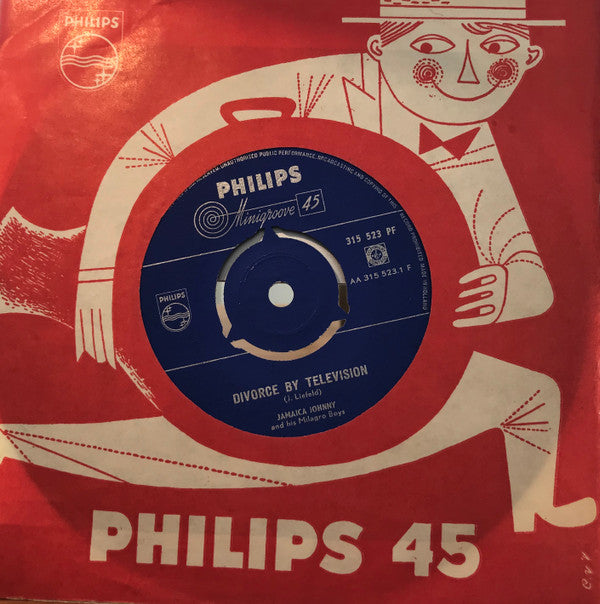 Jamaica Johnny And His Milagro Boys : Divorce By Television  (7", Single, Mono)