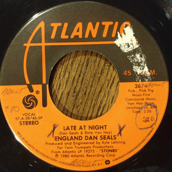 Dan Seals : Late At Night / Lullaby (7", Single)