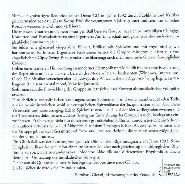 Armin Heitz Zigan Swing Trio : Furioso (CD)