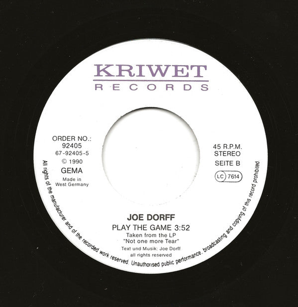 Joe Dorff : Close To Me (7", Single)