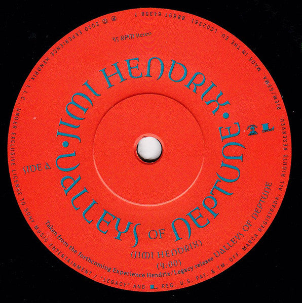 Jimi Hendrix : Valleys Of Neptune (7", Single, Ltd)