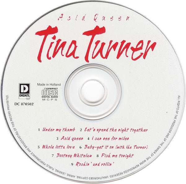 Tina Turner : Acid Queen (CD, Album, RE)
