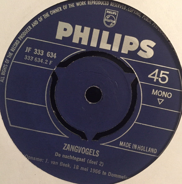 J. v. Beek : Zangvogels (7", Single, Mono)