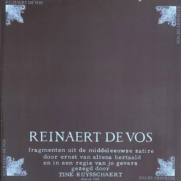 Tine Ruysschaert : Reinaert De Vos (LP)