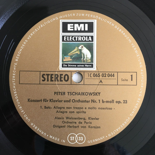 Alexis Weissenberg, Orchestre De Paris ; Herbert von Karajan - Pyotr Ilyich Tchaikovsky : Klavierkonzert Nr.1 B-moll Op. 23 (LP, Gat)