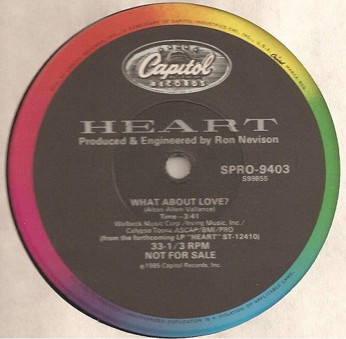 Heart : What About Love? (12", Single, Promo)