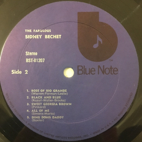 Sidney Bechet : The Fabulous Sidney Bechet (LP, RE)