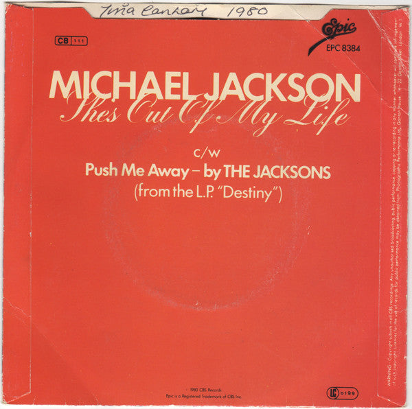 Michael Jackson : She's Out Of My Life (7", Single)
