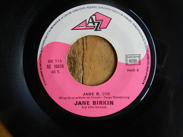 Jane Birkin Avec Serge Gainsbourg : Je T'aime... Moi Non Plus (7", Single)