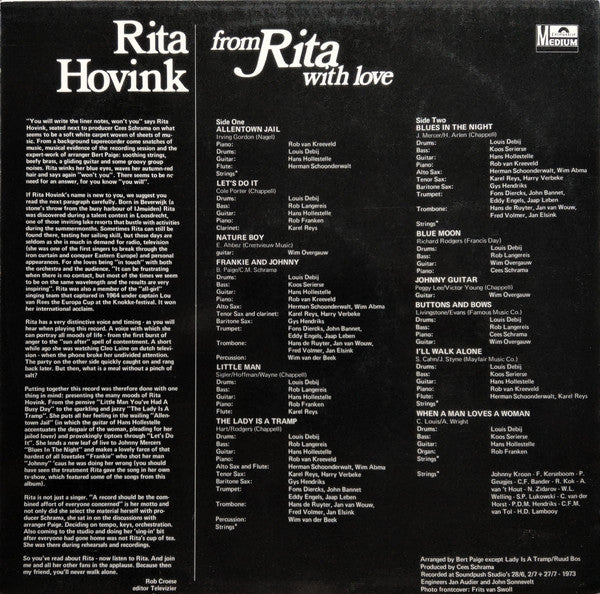Rita Hovink : From Rita With Love (LP)