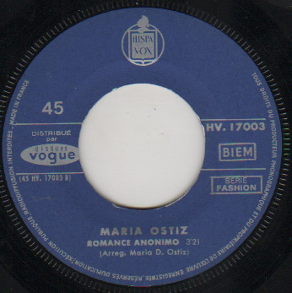 Maria Ostiz : No Sabes Como Sufri (7", Single)