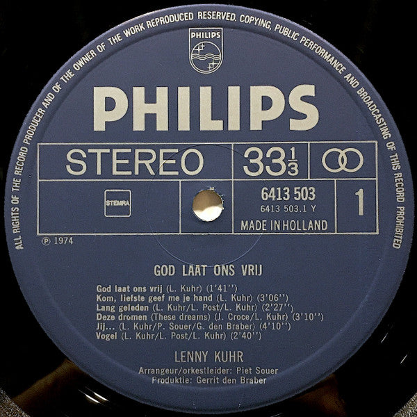 Lenny Kuhr : God Laat Ons Vrij (LP, Album)