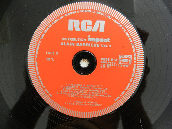 Alain Barrière : Volume 2 (LP, Comp, RE)