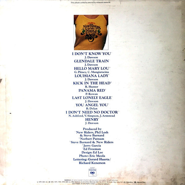 New Riders Of The Purple Sage : The Best Of New Riders Of The Purple Sage (LP, Comp, Ter)