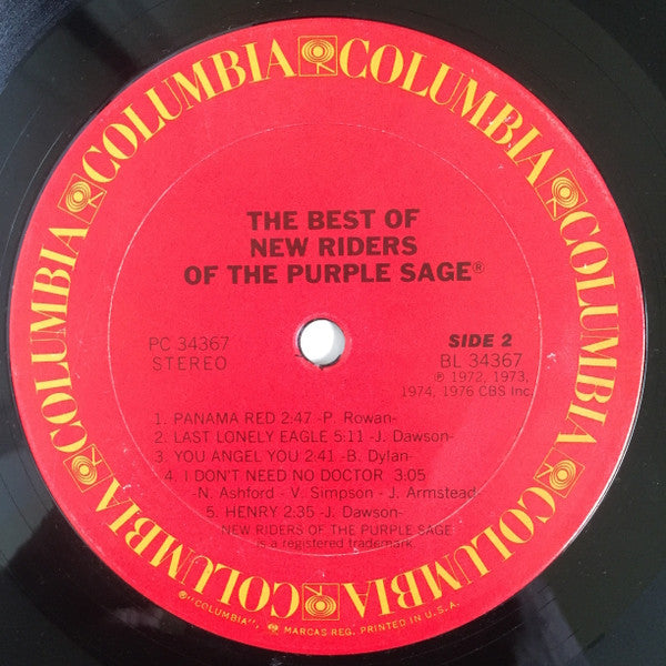 New Riders Of The Purple Sage : The Best Of New Riders Of The Purple Sage (LP, Comp, Ter)