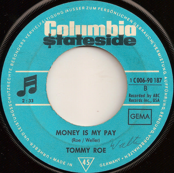 Tommy Roe : Heather Honey / Money Is My Pay (7", Single, Mono)