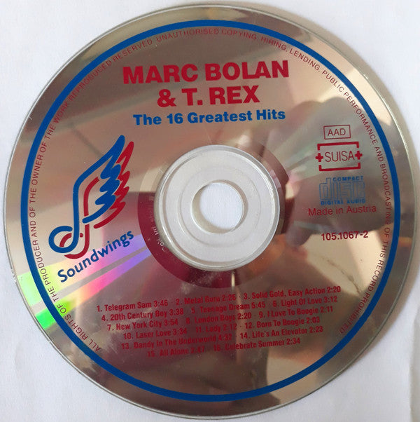 Marc Bolan & T. Rex : The 16 Greatest Hits (CD, Comp)