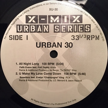 Various : X-Mix Urban Series 30 (12", Comp, Promo)