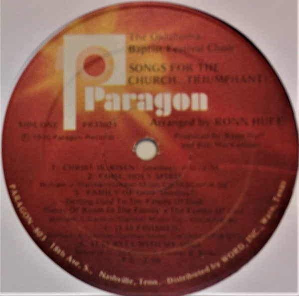 The Oklahoma Baptist Festival Choir Featuring  The Singing Churchmen : Songs For The Church... Triumphant! (LP, Album)