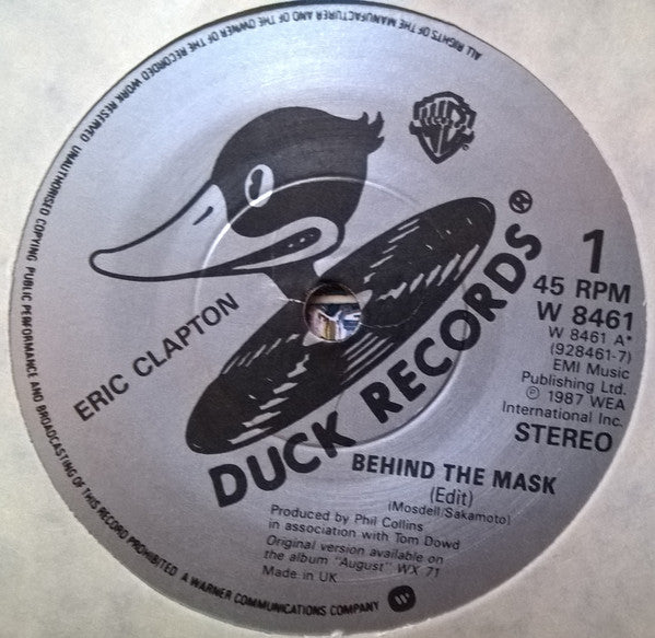 Eric Clapton : Behind The Mask (2x7", Single, Gat)