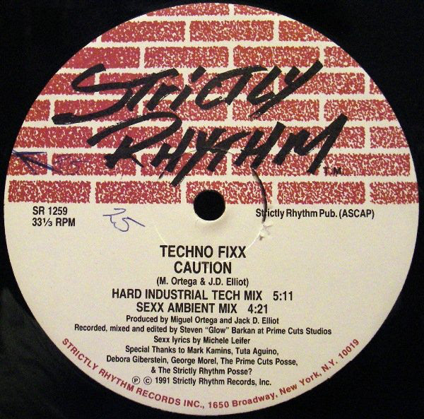 Techno Fixx : Caution / The Edge (12")