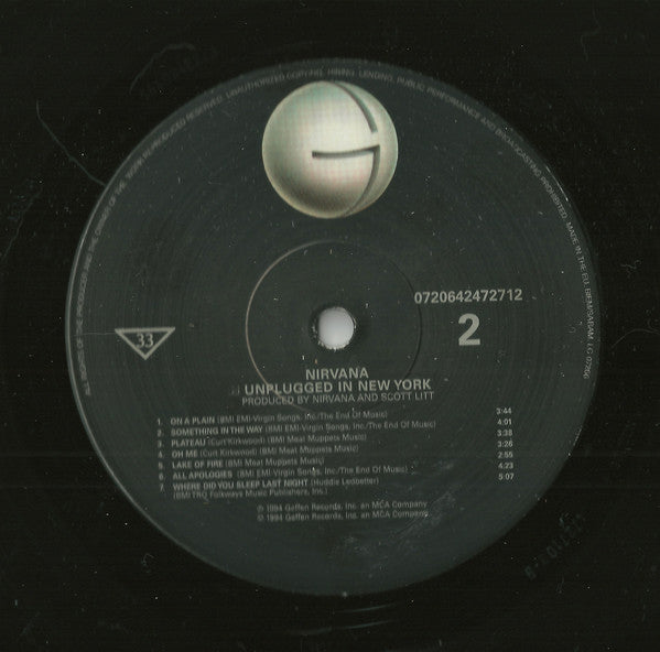 Nirvana : MTV Unplugged In New York (LP, Album, RE, RP, 180)