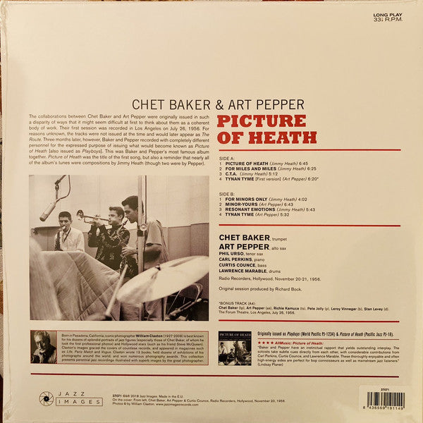 Chet Baker & Art Pepper : Picture of Heath (LP, Album, Mono, Dlx, Ltd, RE)