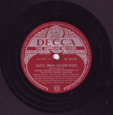 Sidney Bechet En The Dutch Swing College Band : Dutch Swing College Blues / King Porter Stomp (Shellac, 10")