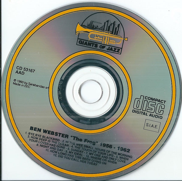 Ben Webster With: Art Tatum, Oscar Peterson, Hank Jones - Guest: Harry Edison : "The Frog" - 1956 - 1962 (CD, Comp, RP)