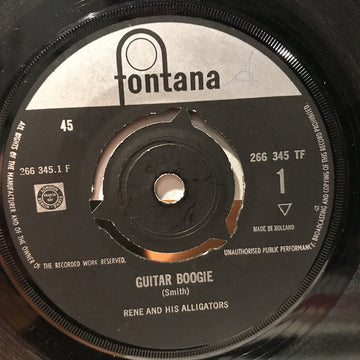 René And His Alligators : Guitar Boogie (7", Single, Mono)