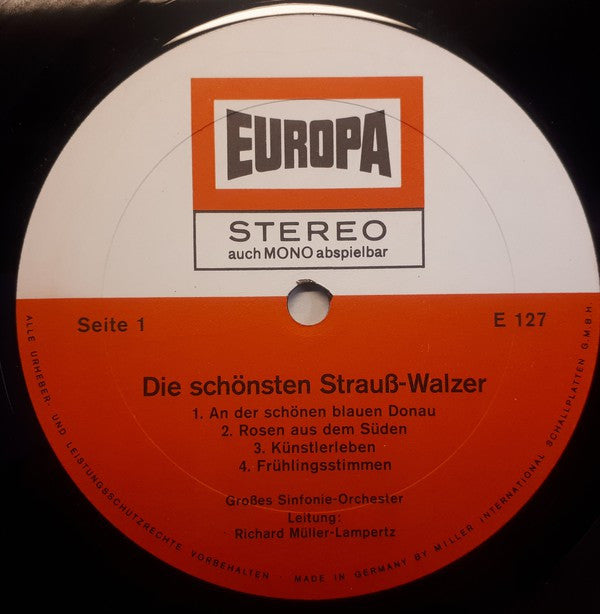Orchester Richard Müller-Lampertz, Richard Müller-Lampertz : Die Schönsten Strauß-Walzer (LP)