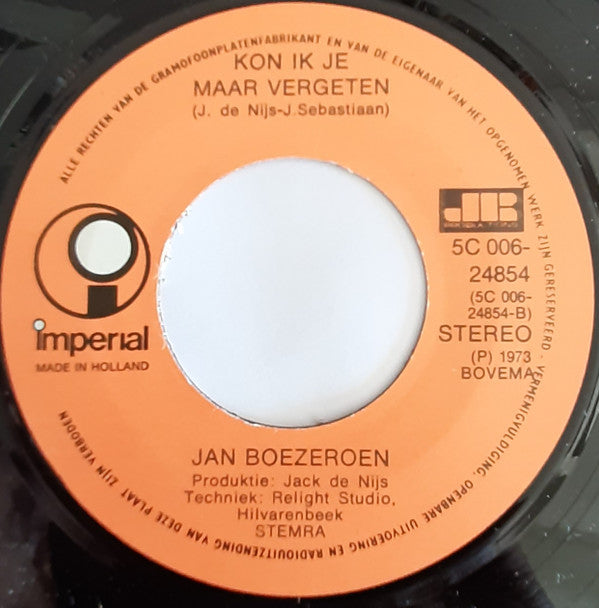 Jan Boezeroen : O Daar Komt Gedonder Van (7", Single)