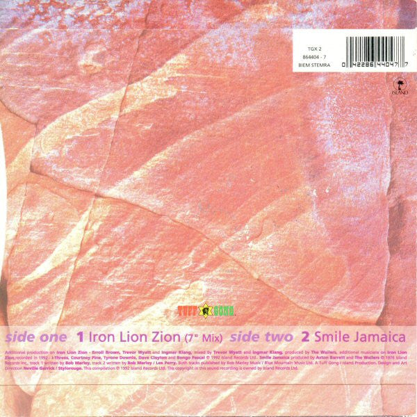Bob Marley : Iron Lion Zion (7", Single)
