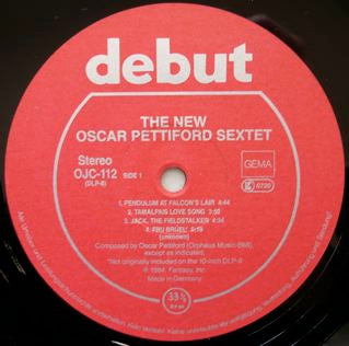 The New Oscar Pettiford Sextet : The New Oscar Pettiford Sextet (LP, Album, RE)