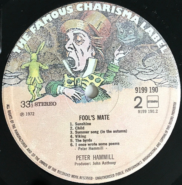 Peter Hammill : Fool's Mate (LP, Album, RE)