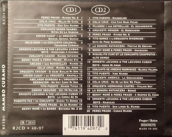 Various : Mambo Cubano (The Golden Age Of Cuban Music 1940-1960) (2xCD, Comp)
