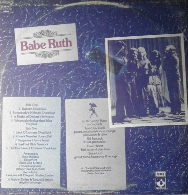 Babe Ruth : Babe Ruth (LP, Album)