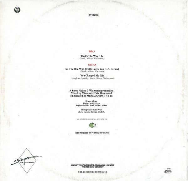 Mel & Kim : That's The Way It Is (12", Maxi, Red)